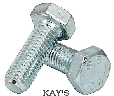 M12 (12mm) SET SCREWS FULLY THREADED BOLTS GRADE 8.8 HIGH TENSILE ZINC PLATED • £3.61