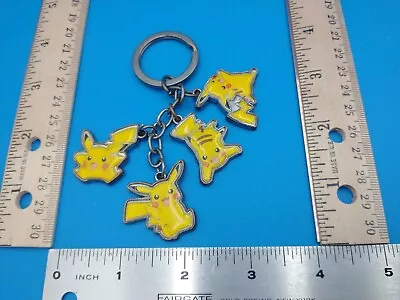 2016 Licensed Nintendo Pokemon Enameled Metal Keychain. Pikachu Charms. #Z828 • $7.50