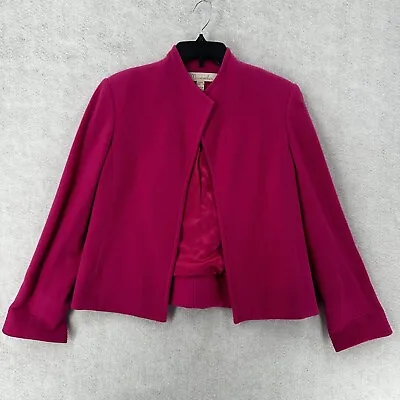 Mainbocher Sweater Blazer Jacket Women 6 Pink Cashmere Wool Lined Career • $29.99