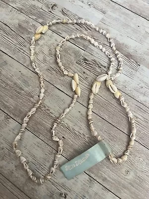 Vtg 90’s Hawaiian Shell Necklace Lei From Hilo Hatties With Original Tag 18” #4 • $4.88