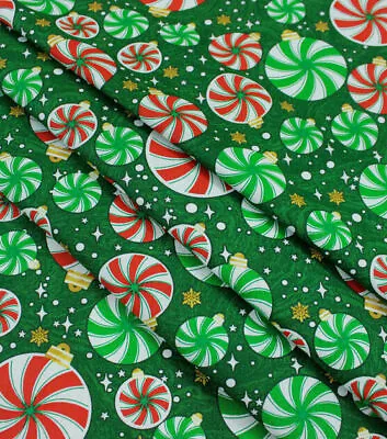 Fabric 100% Cotton Christmas Ornament Tree FQ HY BTY By The Yard Whimsical • $2.80