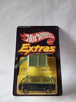 Vintage Hot Wheels Extras Sunagon Blue Volkswagon Bus Camper VW Van Blackwall  • $49.99