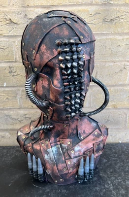 £29.99 • Buy Steampunk 16  Hat Display Jewellery Mannequin Head Apocalypse Metal Effect (xz)