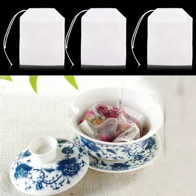 £3.75 • Buy 100x Filter Paper Empty Unbleached Sealable Self Fill Tea Coffee Herb Eco Bags