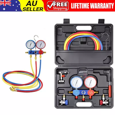 R134A R404A R22 R410A HVAC Refrigeration Charging Kit A/C Manifold Gauge 5FT NEW • $76.99