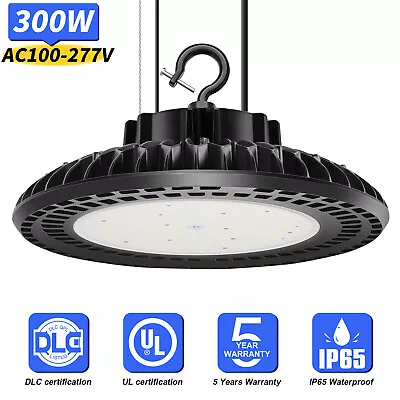 300W UFO Led High Bay Light Warehouse Commercial Ceiling Hanging Fixture 43500LM • $156.54