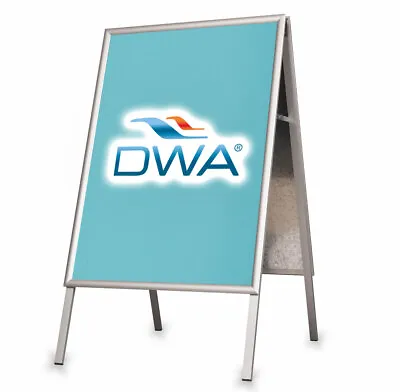 A-BOARD Pavement Sign Snap Frame Aluminium - Waterproof Posters Included • £82