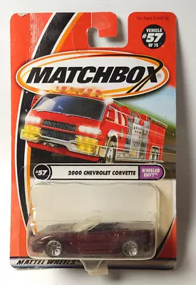 Matchbox 2000 C5 Corvette Convertible Dark Red • $12