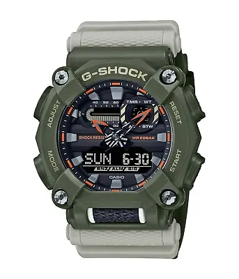 Casio  G-Shock Men's Analog-Digital Resin Army Green/Tan Watch GA900HC-3A • $119.95