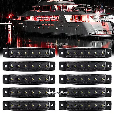 10 Pcs Marine Boat LED Deck Courtesy Lights Waterproof Red Stern Transom Light • $12.99