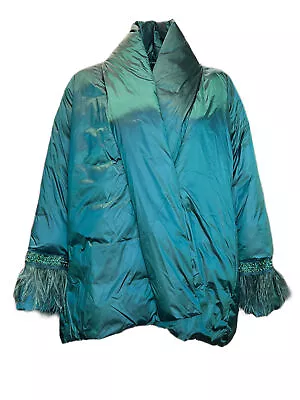 Marina Rinaldi Women's Emerald Perfetto Quilted Jacket Size 24W/33 NWT • $206.25