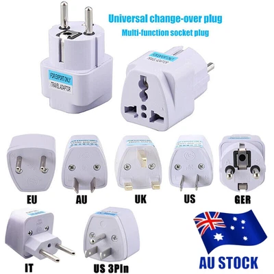 $12.99 • Buy AU UK US To EU Euro AC Travel Adapter Electrical Plug Converter Power Socket AUS
