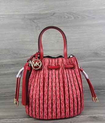 Michael Kors Tote Willa Extra Small Convertible Grab Bag W Wristlet Crimson Red • $195