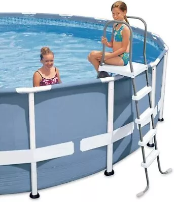 Intex 28067E Above Ground 52  Wall Steel Frame Swimming Pool Entry Ladder • $73.42