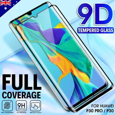 For Huawei P30 Pro P30 9D Full Coverage Tempered Glass Screen Protector Film • $8.95