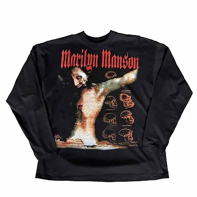 Marilyn Manson World Tour 2001 T Shirt Black Long Sleeve XL Rare • £250