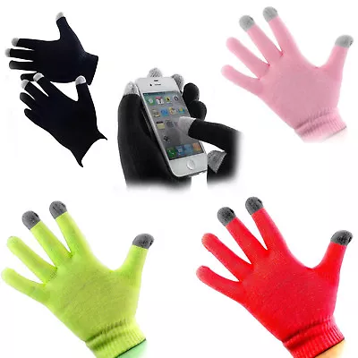 Ladies & Mens Touch Gloves With Silver Coated Warm Magic Touch Screen-Iphone Lot • £5.99