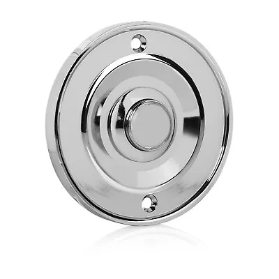£19.69 • Buy Chrome Flush Mount Wired Door Bell Push Button Byron DBW-21073