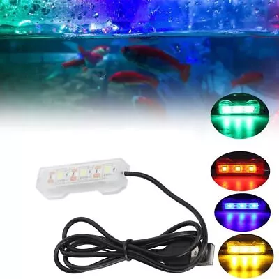 LED USB Aquarium Small Lighting Waterproof Aquatic Plant Light Underwater-Light • £4.95