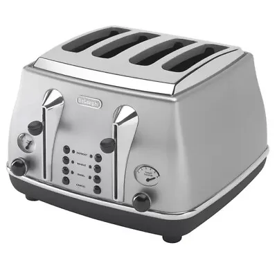 $139.99 • Buy DeLonghi CTO4003S Icona 4 Slice Toaster -Silver Brand NEW