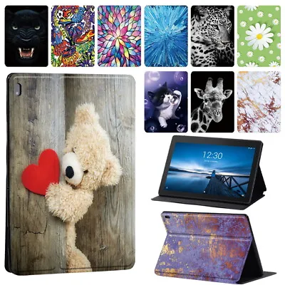 Printing Pattern PU Leather Stand Tablet Cover Case For Lenovo Tab E10/M7/M8/M10 • £7.93