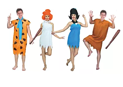 Adult Fred Flintstones Costume Wilma Flintstone Betty Rubble Barney Rubble Cave • $64.99