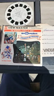 A954 WDW Walt Disney World America On Parade Florida View-master 3 Reels Packet • $10