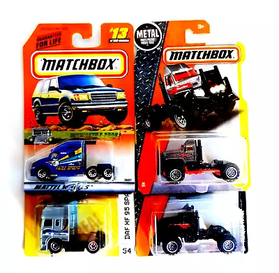 Matchbox-  Kenworth T-2000 - DAF XF 95 Space Cab -(2)  Torque Titan  Lot Of 4. • $25