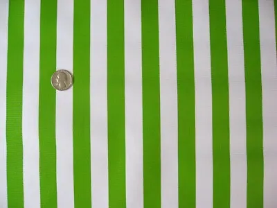 LIME GRN STRIPE VINYL OILCLOTH TABLECLOTHS DINING KITCHEN PATIO 6 SIZE 48x48-108 • $14.99