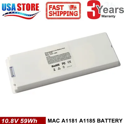 Rechargeable Battery For Apple MacBook 13 Inch A1181 A1185 MA561 MA566 WHITE CG • $21.95