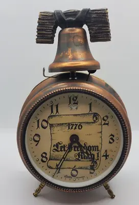 Linden Vintage Alarm Clock Liberty Bell 1776 Let Freedom Ring Germany • $30.33