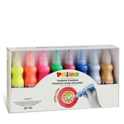 £12.50 • Buy Primo Ready-mix Metallic Fluo And Pearl Poster Paint 8 Colours 50 Ml