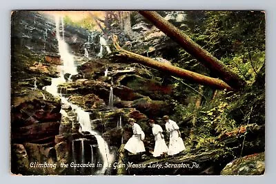 Scranton PA-Pennsylvania Cascades At Glen Moosic Lake Souvenir Vintage Postcard • $7.99