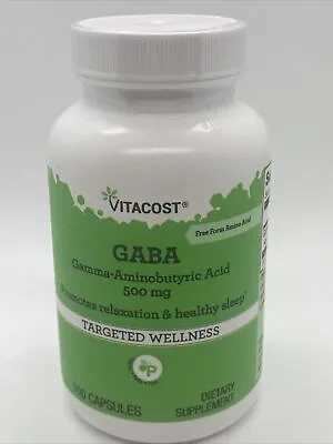 Vitacost GABA - Promotes Relaxation & Healthy Sleep - 500mg - 100 Caps - 06/2025 • $10.99