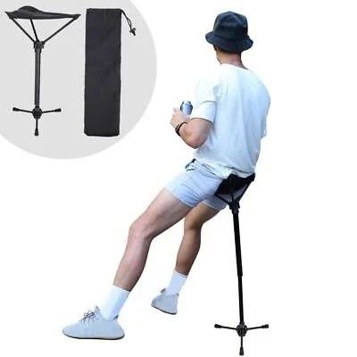 Folding Walking Stick Seat Canes Portable Adjustable Telescopic Stool Chair UK • £24.15