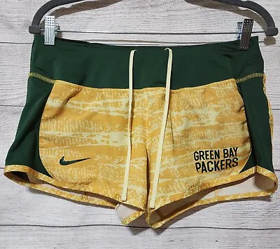 Nike Dri-Fit Green Bay Packers NFL Team Apparel Athletic Shorts **Women's M** • $14.39