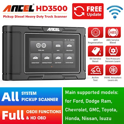 All System Diesel Heavy Duty Truck Scanner Diagnostic Tool For Ford/Ram/Chevy/GM • $374.99