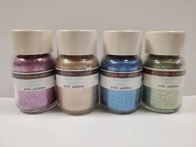 Lot Of 4: Martha Stewart Crafts Glitter Bottles - Amethyst Green Quartz Blue • $17.95