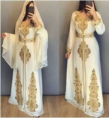 Kaftan Moroccan Abaya Caftan Sale Dubai Farasha Eid Islamic Jacket Gown Dress • $61.75