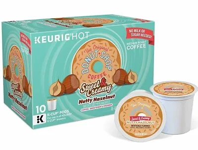 Original Donut Shop SWEET And CREAMY NUTTY HAZELNUT 10 K-Cups Keurig 02/2021 • $32.99