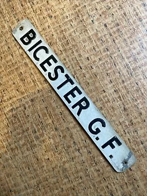 Original Bicester Ground Frame Alloy Railway Sign Military Sidings • £156