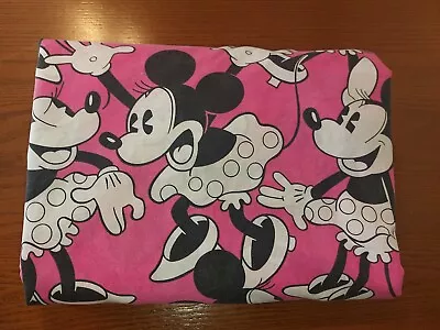 Rare Vtg Disney Minnie Mouse Double/Full Fitted Sheet Or Fabric Gently Used VGC • $75