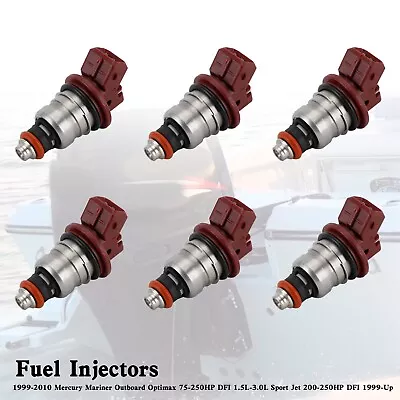 6X 75-90-115-200-225 Fuel Injectors 37001 For Mercury Outboard Mariner 804528 F1 • $135.99