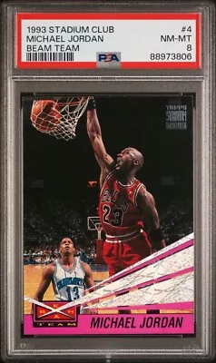 1993 Stadium Club Beam Team #4 Michael Jordan PSA 8 • $45