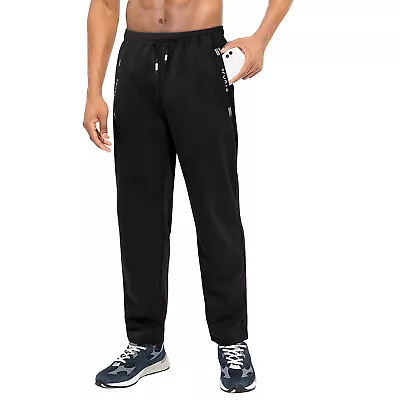 Men's Sweatpants With Zipper Pockets Athletic Pants Traning Track Pants Joggers • $16.99