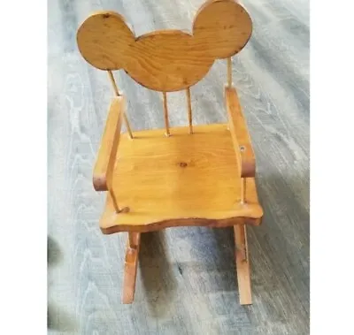 Unique Disney Handmade Mickey Mouse Wooden EARS Decorative Chair & Disney Mickey • $45