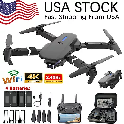 2024 New RC Drone With 4K HD Dual Camera WiFi FPV Foldable Quadcopter + 4Battery • $19.96