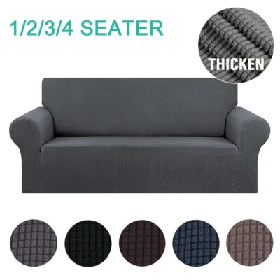 Super Stretch Sofa Cover Couch Covers Lounge Slipcover Soft Thick 1 2 3 4 Seater • $18.99