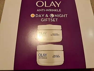 Olay Anti-Wrinkle Christmas Gift Set Firm & Lift Day & Night Cream 50ml • £16