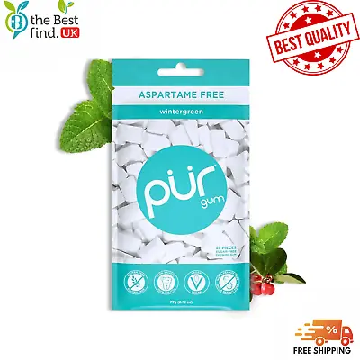 PUR 100% Xylitol Chewing Gum Sugarless  Sugar Free + Aspartame Fre Free UK • £7.50